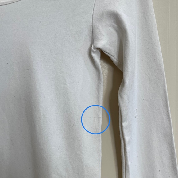 Malibu Sugar Cream/Off-White Long Sleeve Top One Size - Picture 3 of 5